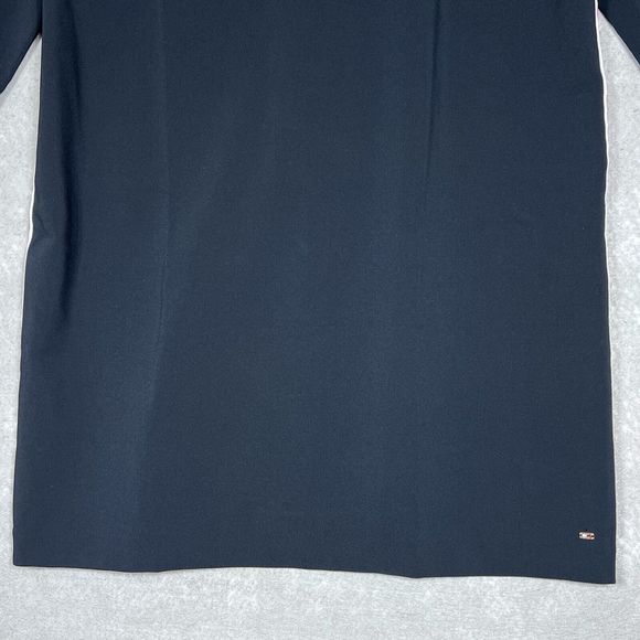 Tommy Hilfiger Shift Dress Women Large Navy Hardware Sleeve Knee Length NWT $98 - Picture 5 of 13